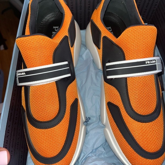 Black and orange Prada sneakers - Picture 2 of 4